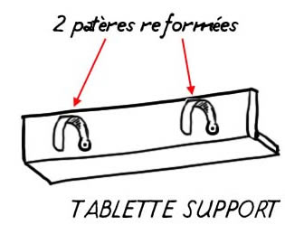 tablette support des toiles